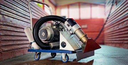 O Leister LHS 61L System 16KW e o Soprador de Alta Pressão funcionam como secadores compactos