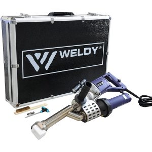 Maleta de transporte com a extrusora WELDY BOOSTER EX3 PLUS e acessórios originais