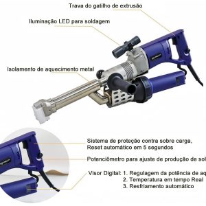 Detalhes atualizados e melhorias da extrusora WELDY BOOSTER EX3 PLUS para soldagem profissional
